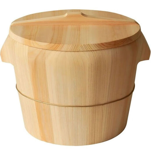Runhua Nian Steaming Bucket Steamed Rice Wooden Bucket Wooden Bucket Rice Steamed Rice Bucket Rice Steamer Steamer Household Commercial Steaming Wooden Zhengzi Rice Wooden Rice Bucket (Handle + Steaming 1 Jin Jin is equal to 0.5 kg of rice) 1-2 people can eat 18cm