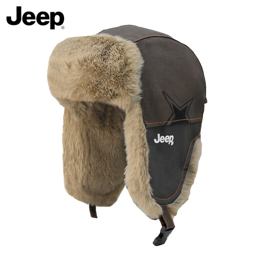 JEEP Hat Men's Winter 2025 Lei Feng Hat Men's and Women's Same Style Thickened Plush Wool Hat Women's Cycling Ear Protection Cold Protection Hat
