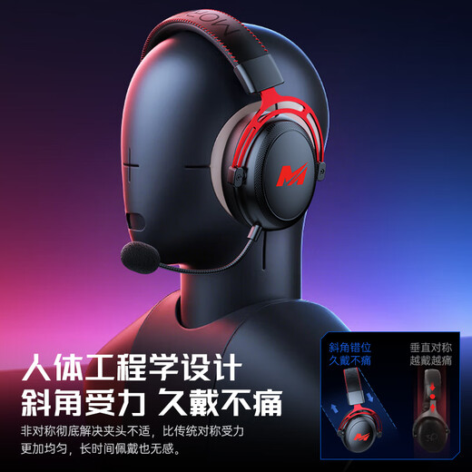 MICROKIA Delta Champion Recommendation | Competition-specific e-sports gaming headset head-mounted Bluetooth wireless 2.4G four-mode fps listening sound positioning chicken csgo laptop