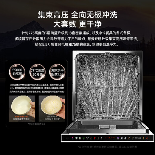 HUMANTOUCH Renewal Subsidy Liuguang B2plus-5 dishwasher embedded fully automatic door drying 18 sets + 3 sterilization and disinfection all-in-one machines