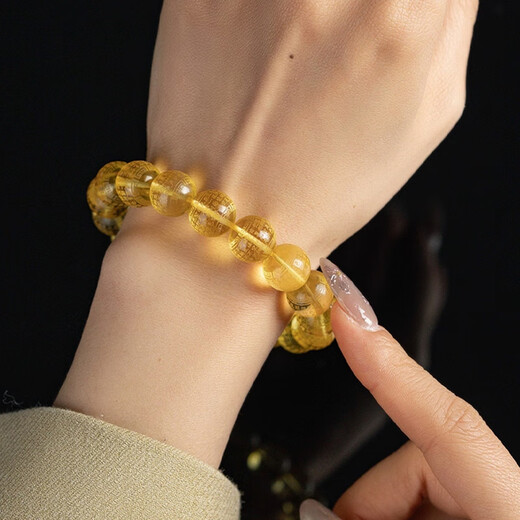 Fan Jialun's natural amber beeswax bracelets for men, gold amber Heart Sutra purification beads, men's and women's bracelets, Buddhist beads accessories, women's 12MM gold amber Heart Sutra bracelets