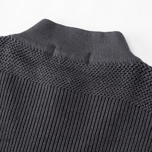 JEEP American trendy Henry collar handsome sweater 20 autumn and winter fashionable warm casual versatile men's sweater gray khaki XL