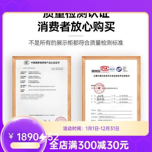 Rongting Story Kühlvitrine, Getränkeschrank, gewerblicher Doppeltür-Kühlschrank, luftgekühltes Bier, gewerblicher Supermarkt, Eis, dreitürig, 1112 l, integriertes Kippschutzregal, luftgekühlt