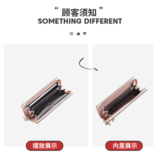 Golden Fox (FOXER) cowhide women's wallet large capacity short card holder wallet wallet clutch bag light luxury girlfriend birthday gift