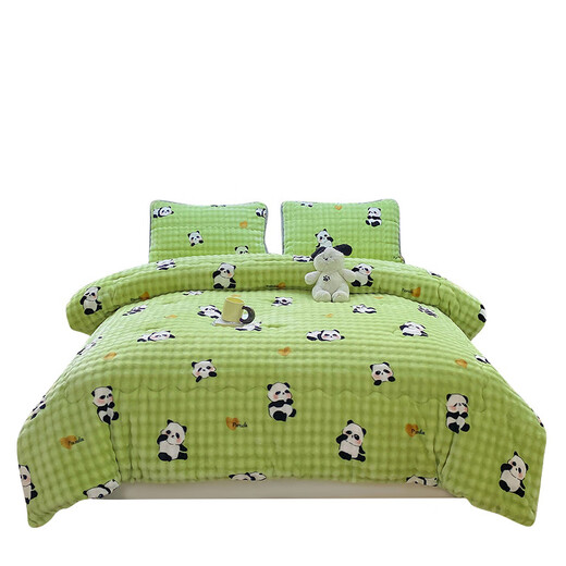 Fantasy thickened beanie fleece rabbit plush quilt, autumn and winter children's quilt, winter quilt, single dormitory learning blanket, panda rabbit fleece beanie quilt 110x150cm 2Jin Jin equals 0.5 kg single beanie quilt