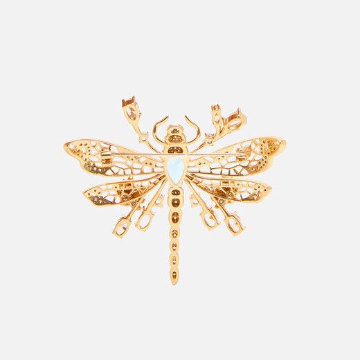 EP Yaying jewelry smart zircon embellished with dragonfly brooch in the mall same style ZF03A gold 1 piece