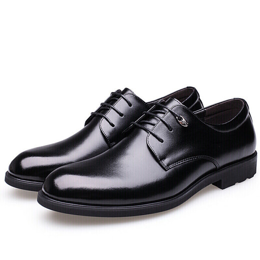 CARTELO British cowhide business formal casual men's low-cut lace-up leather shoes for men 511 black 44