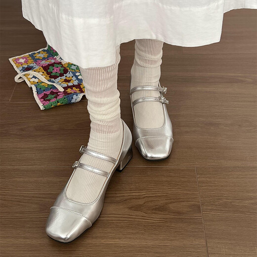 VCICTIOLIA Jeju Island girls ballet style socks women's mid-calf socks white semi-transparent summer thin calf pile socks calf milky white 2 pairs one size fits all