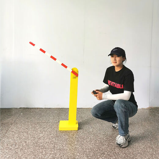 Passable pedestrian gate toy large parking lot toll station railing wireless remote control gate model children's play house original color basic version
