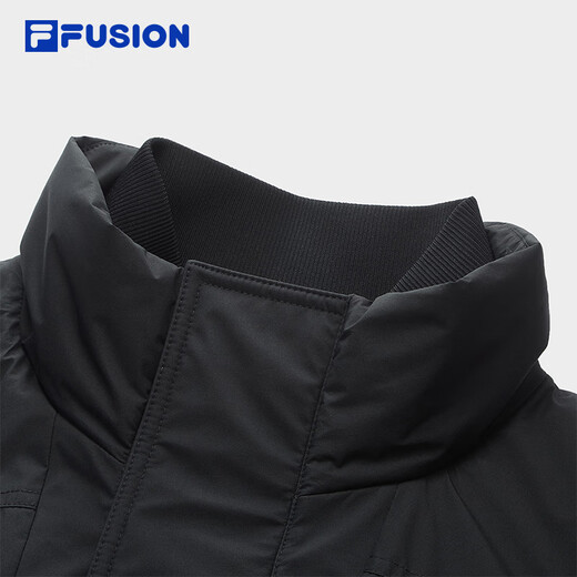 FILA FUSION Fila trendy brand cotton jacket for men 2026 spring new fashion casual loose warm jacket black-BK M 170/92A/M