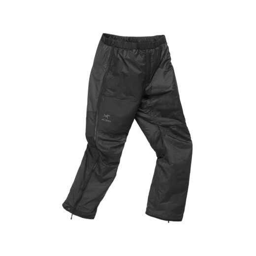 ARC TERYX New Year's Gift Nuclei Logo Embroidery Solid Color Anti-wear Warm Down Pants/Cotton Pants Men's Black Black/Black L