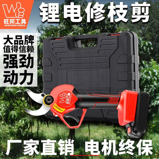 Lithium battery electric pruning shears garden gardening scissors tool fruit tree rechargeable electric shears branch cutting machine 4.0 bare machine without battery
