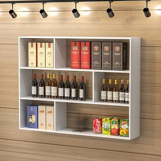 Zhong Zhanggui simple modern restaurant hotel wine cabinet wall-mounted wine cabinet bar integrated wall storage cabinet solid wood customization bar length 180 (no wine rack) no door