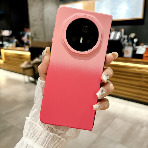 HONOR original quality gradient vibrant orange Magic V5 mobile phone case new honor foldable screen case magicv5 upper yellow and lower orange skin feel丨non-fingerprint丨front and rear cover Magic_V5