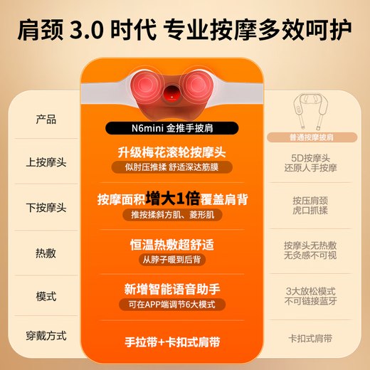 Breo N6mini Sun Yingsha's same model cervical spine massage instrument massage shawl shoulder and neck massage instrument trapezius leg waist and neck massage birthday Christmas gift