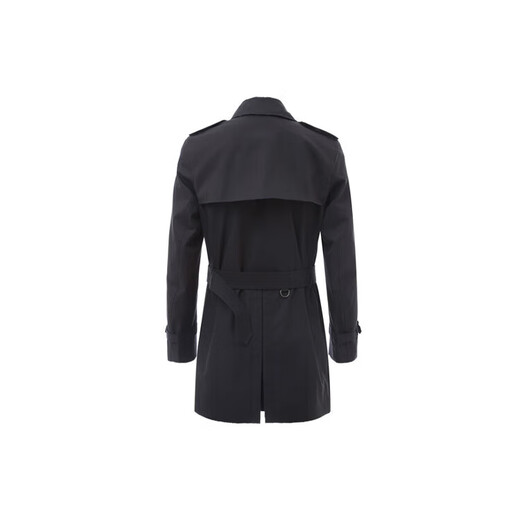 博柏利（BURBERRY）新年礼物双排扣附腰带长袖风衣男款深蓝色 深蓝色 均码 54