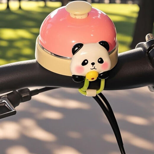 Midelei Fahrradklingel für Kinder, Mountainbike, niedlicher Cartoon, Internet, Promi, Balance, Auto, Roller, Radfahrer, drückt super laute Hupe, rosa Fahrradklingel + umgekehrter Bär