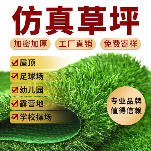 Fake turf simulated lawn green carpet outdoor artificial plastic artificial bionic outdoor insulation fence football field 2cm encrypted high-quality spring grass 4m wide 22m long