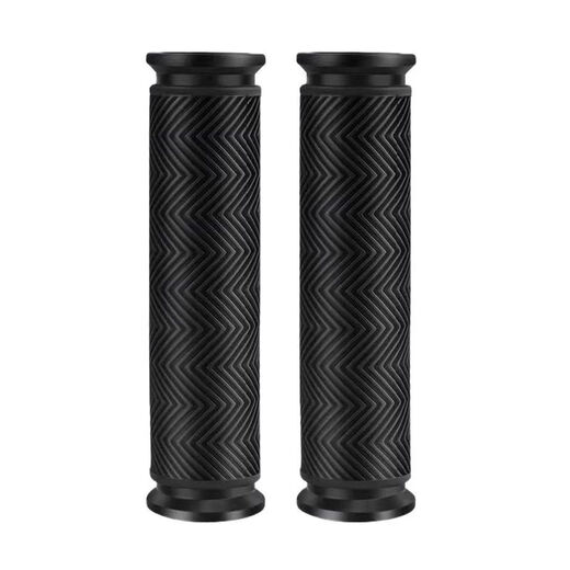 OIMG mountain bike handlebar cover, bicycle handlebar grip, non-slip handlebar plug, transmission bicycle corrugated rubber grip general accessories, buy 2 pairs with 1 pair, water pattern handlebar cover + handlebar plug - 1 pair