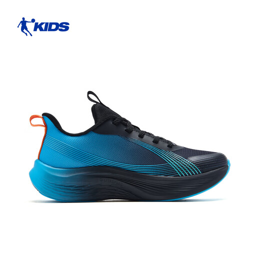 Jordan men's running shoes, children's spring and autumn lightweight 3.0 cushioning technology sports shoes, black/blue 35