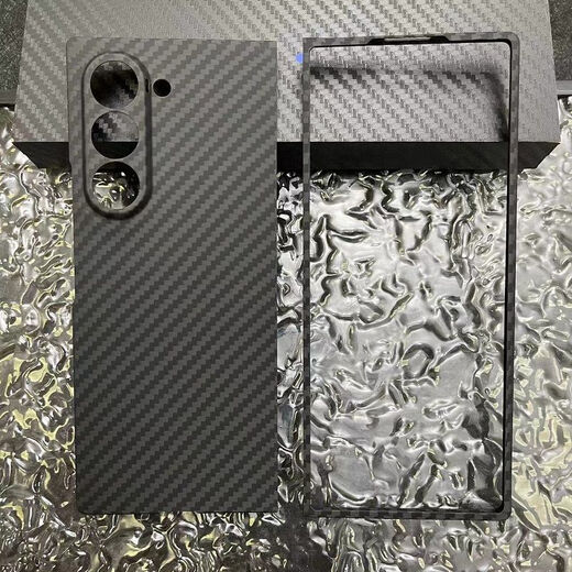 Samsung (SAMSUNG) original quality zfold6 Kevlar aramid fiber material Samsung zfold7 mobile phone case ZFold5 carbon Samsung zfold6 three-piece blue fine lines 600d volcanic hole single back cover