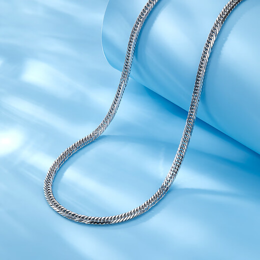 Luxury beads pt950 platinum necklace light luxury niche high-end platinum chain temperament girl birthday gift for girlfriend jewelry 14.38g-50cm