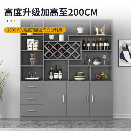 Zhong Zhanggui wine cabinet living room wall-mounted simple modern partition cabinet entrance storage cabinet wine rack storage rack wine storage cabinet customized 140 white + white door including entry + installation thickened plate