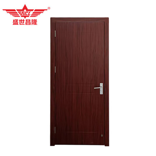 Shengshi Changlong red wood grain solid wood door office door financial room door file room door single opening