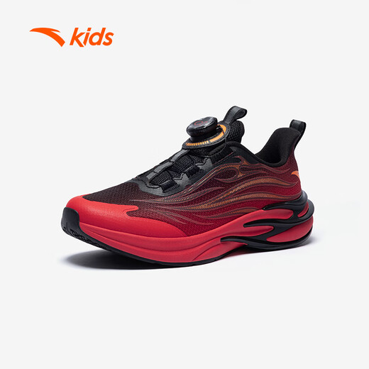 ANTA Children's Sports Shoes for Boys 2026 New Year Red Flame Running Shoes Knob Buckle Sports Shoes A12615564