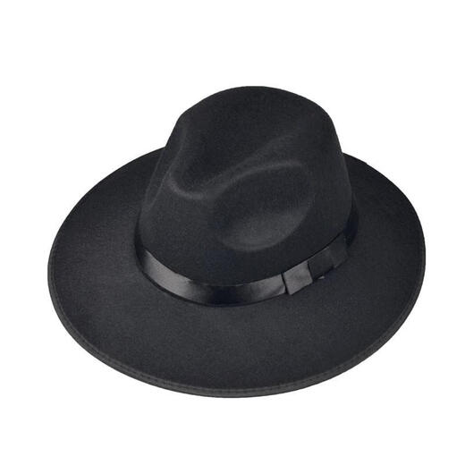 Yaochao Xu Wenqiang's same style hat, fashionable and versatile British jazz hat stage Michael Jackson hat for men, black cover style, adult style (56-58cm)
