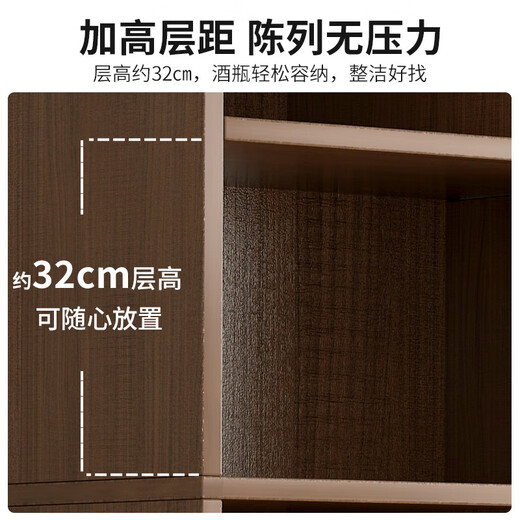 Zhong Zhang Gui wine cabinet living room wall commercial wine rack new storage cabinet hotel product display cabinet display cabinet cosmetics cabinet door combination 160cm warm white - full back panel