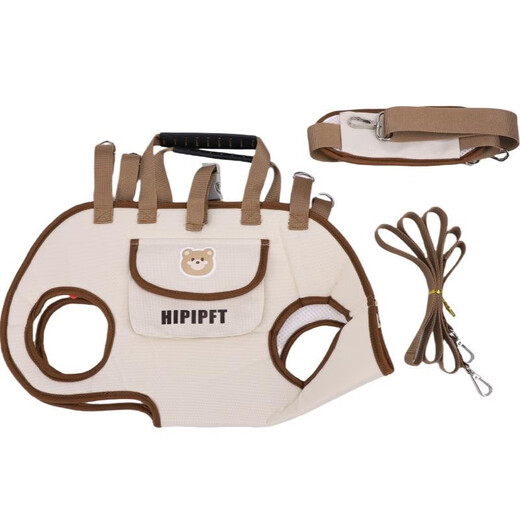 JCZS Sac à Main bandoulière Portable pour Chien, Petit Chien et Chat, Sac à bandoulière, Sac à emporter pour Animaux de Compagnie, Sac à Bretelles de Dessin animé, Marron Moka, Quatre Utilisations dans Un Paquet | facile à transporter longtemps, taille S, tour de poitrine 35-41 cm, tour de cou 25-31 cm, recommandé