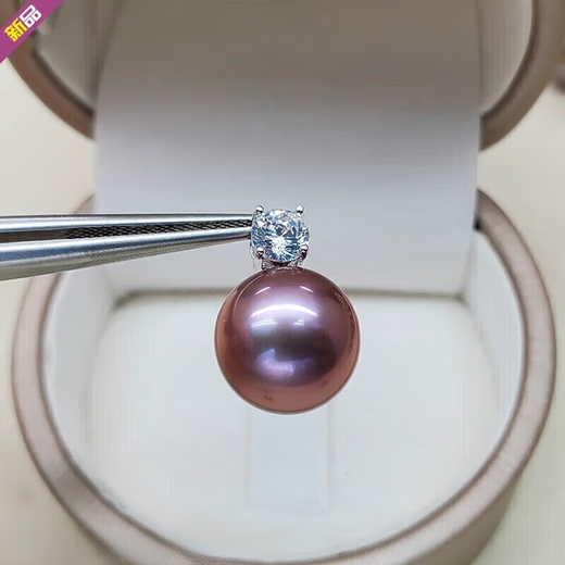 Weiyang Edison Purple Pearl Round High Light Purple Edison Big Silver Classic Princess 749 11-12mm 10-11mm Purple Slightly Flawed Color Deep