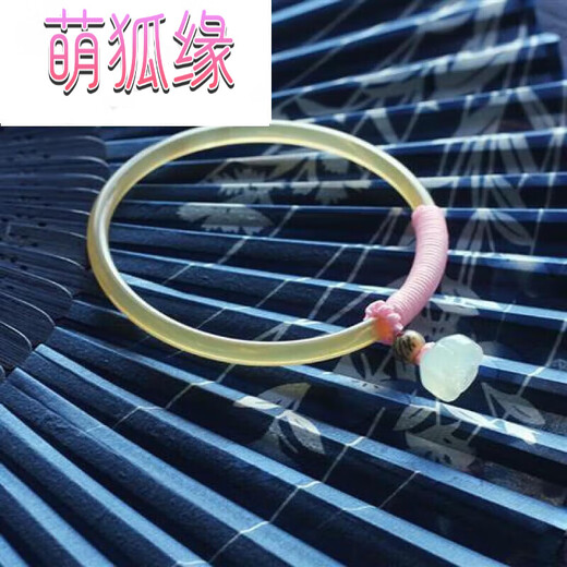 Menghuyuan original Tibetan horn bracelet bracelet hand-woven rope lotus pendant women's bracelet pink