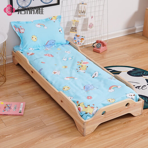 Customized kindergarten quilt cover, cotton children's mattress cover, mattress cover, cartoon baby pad, quilt cover, single quilt, pink Peggy cushion cover 100cm * 56cm