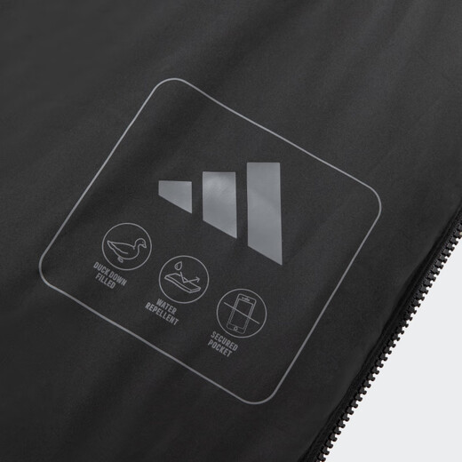 Adidas Men's New Autumn and Winter Warm Core Down Jacket Water Repellent Warm 600 Puff Duck Down Hooded Bread Jacket JV6187 M