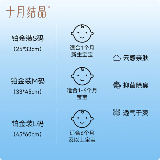 October Crystal Baby Diaper Pad Baby Disposable Diaper Pad Nursing Pad Disposable Sheets Platinum Pack S80 Tablets 25*33cm