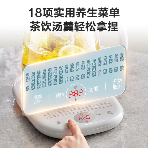 SUPOR Health Kettle 1.5L Large Capacity Stainless Steel Tea Kettle Thickened Glass Insulation Tea Kettle Office Constant Temperature Kettle Flower Tea Kettle Electric Kettle 1.5L / With Filter + Egg Rack / 316L Stainless Steel