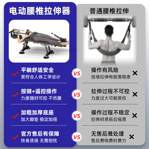 腰椎拉伸器家用脊部柱牵引神器医院专用新款倒挂倒立机治疗全自动 标准款手摇机构+腰部牵引