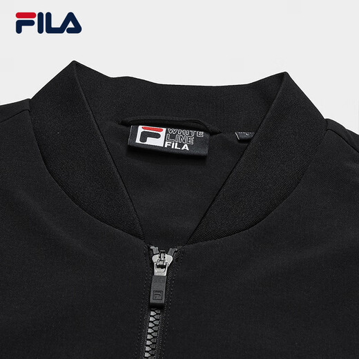 FILA Official Men's Woven Jacket 2025 Winter New Business Commuting Jacket Basic Casual Jacket True Black-BK L 175/96A/L