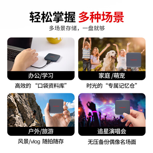 闪迪（SanDisk）ELE™1TB 移动固态硬盘（PSSD）新元素 type-c接口 小巧便携手机直连笔记本两用外接 办公存储西数