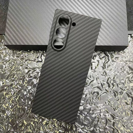 Samsung (SAMSUNG) original quality zfold6 Kevlar aramid fiber material Samsung zfold7 mobile phone case ZFold5 carbon Samsung zfold6 three-piece blue fine lines 600d volcanic hole single back cover