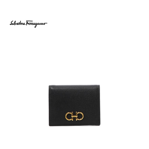 Ferragamo SS26 Luxury Women's GANCINI Wallet Black One Size