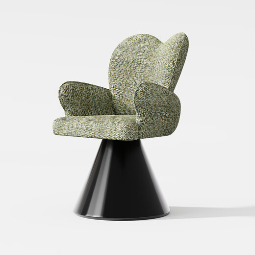 Counterclockwise makeup chair Italian style light luxury high-end dressing table stool girl's bedroom cloakroom nail art chair b383 makeup chair brown pink