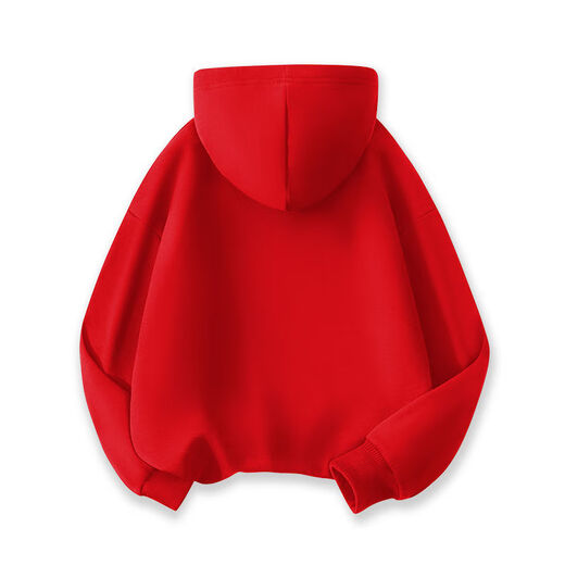 Children's solid color sweatshirt hooded spring and autumn 2025 versatile tops for boys and girls, medium and large children's loose pullover jacket trendy navy blue cotton sweatshirt 310g 150 150cm trendy brand loose version