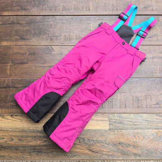 Autumn and winter children and babies outdoor bib ski pants for boys and girls windproof, waterproof and warm assault cotton pants trade sky blue 40 2T suitable for heights around 90