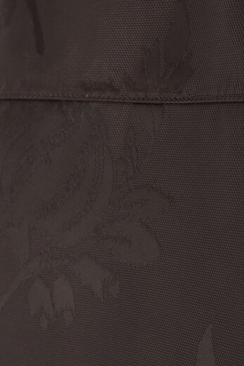 PRADA pattern jacquard high collar padded jacket brown 40