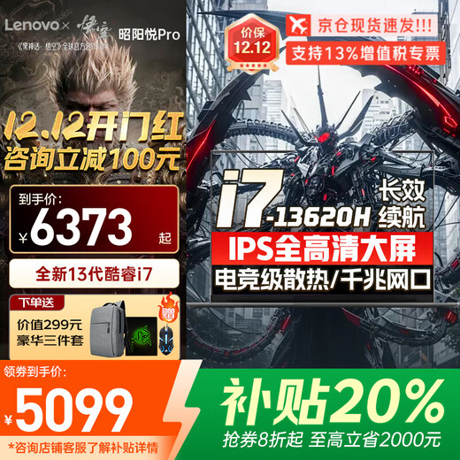 联想拯救者Y7000P电竞游戏笔记本电脑 2025补贴20%满血5060独显可选悦高性能大学生办公设计3D建模手提 i7-13620H 16G 1GB 悦Pro升级 全新升级  官方正品
