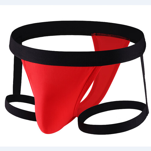 Bagged new new product quick-drying men's butt lifting thong personalized fashionable low-waist underwear breathable polyester underwear black S 90-110Jin Jin equals 0.5 kg