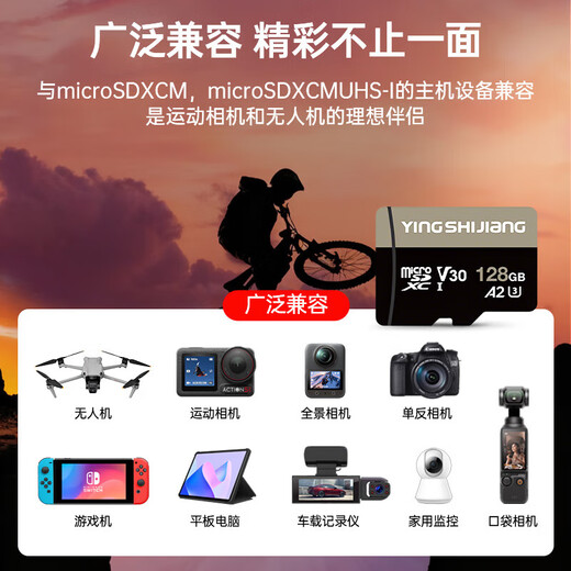 DJI sports camera dedicated memory card TF card Pocket3 pocket camera DJI OsmoNANO/360/Action6/4/5pro/Shadow Stone 360 high-speed storage SD card 256GB 170MB/S (performance upgrade hot model).